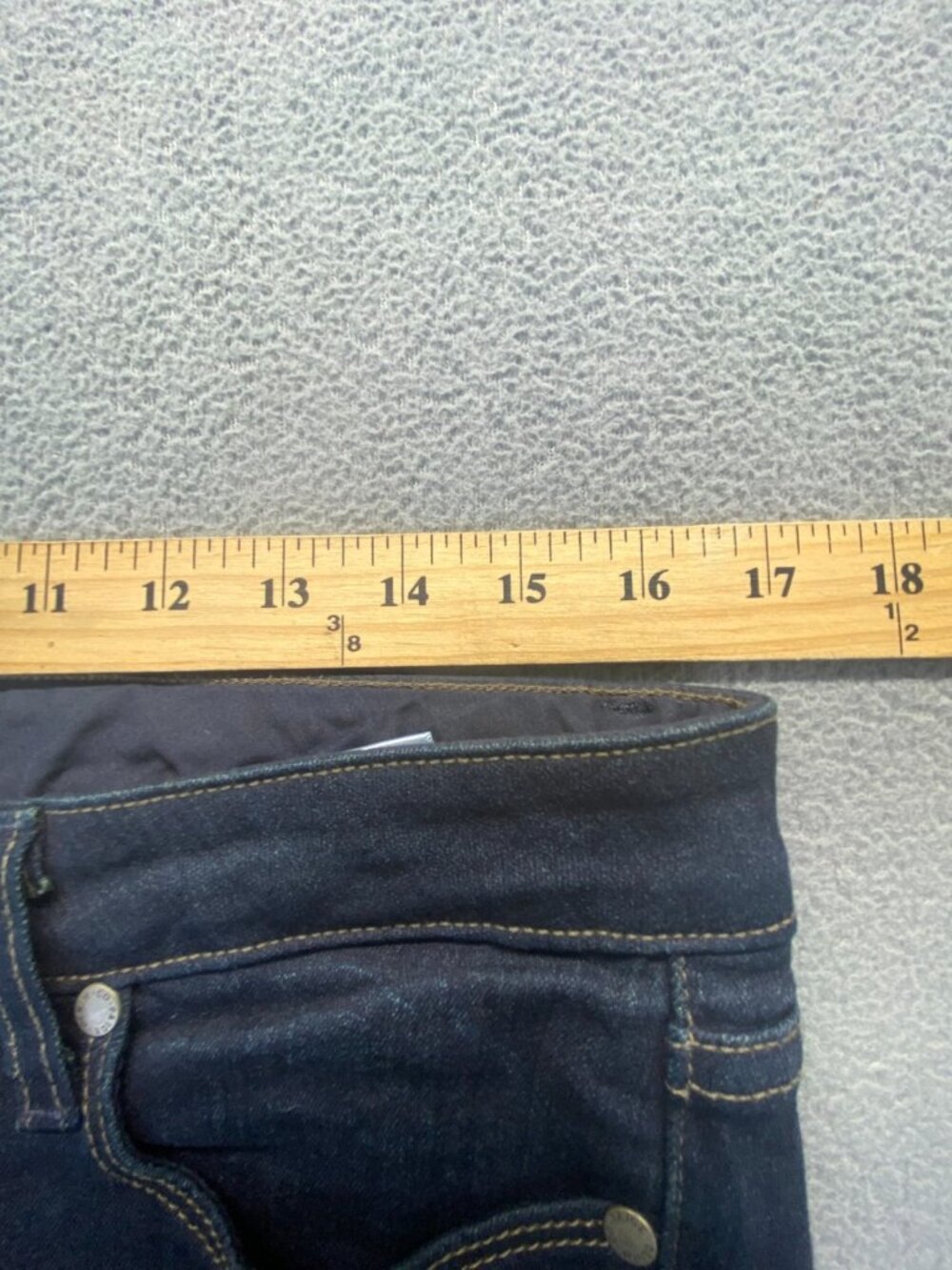PAIGE Denim Skyline Skinny Crop Women's Jeans Sz 30 Dark Blue Denim - Picture 4 of 12